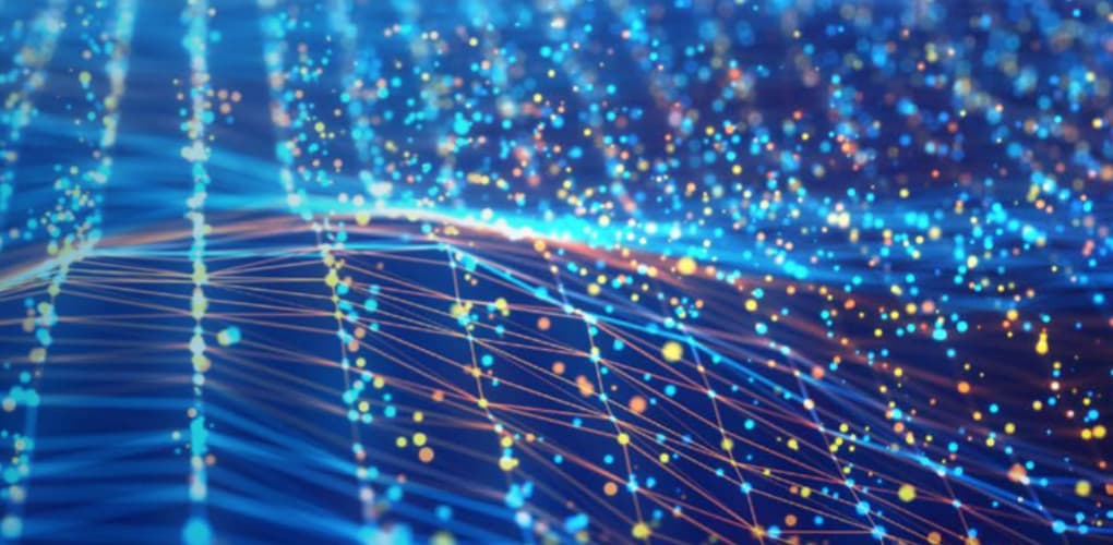 image of blue light depicting artificial intelligence