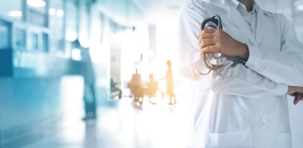 image of physician in lab coat