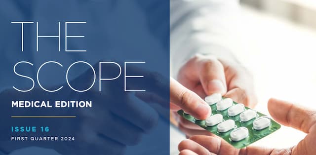 cover of the scope medical edition depicting action to address drug shortages