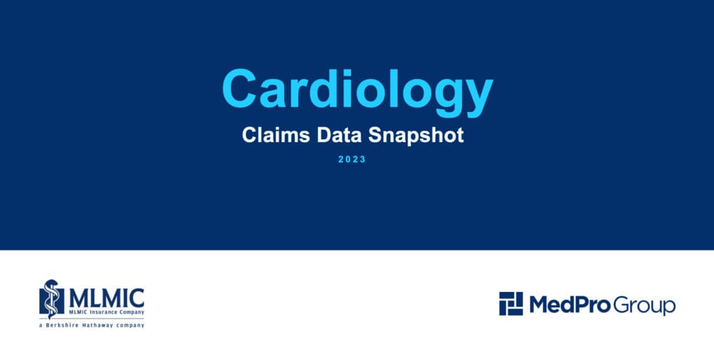 graphic depicting MLMIC's cardiology claims